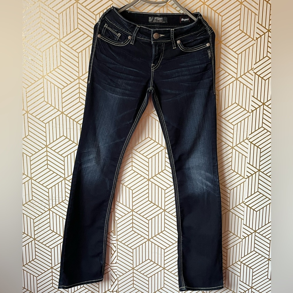 Silver Suki Mid Slim Bootcut Jeans, Women's 27x33